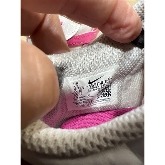 Nike Dunk Low Laser/Fuschia Sneakers Kids Size 1Y GS FB9108-102 (Read) - Picture 9 of 12